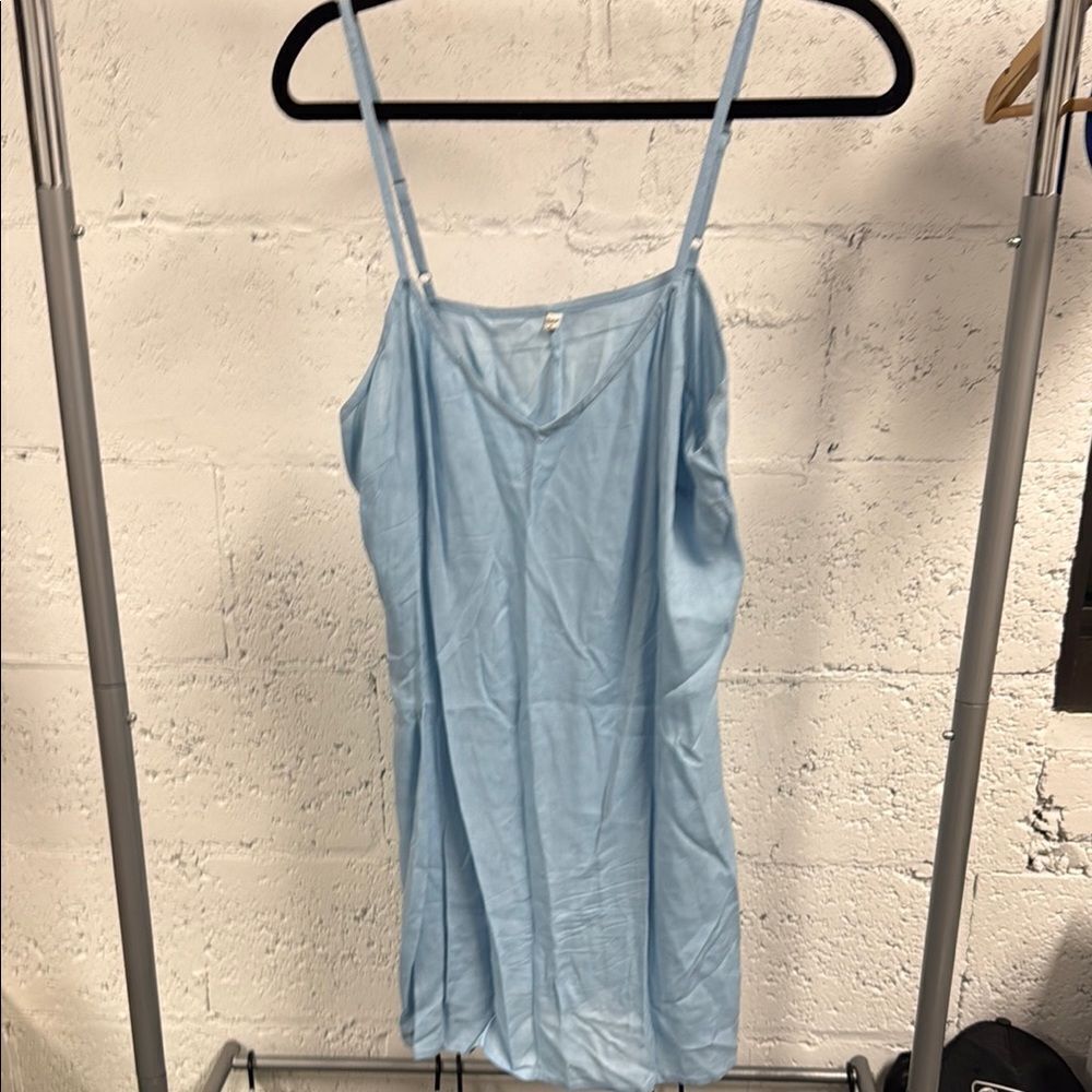 Light Blue Spaghetti Strap Dress - Size Medium Adjustable Straps - NWOT